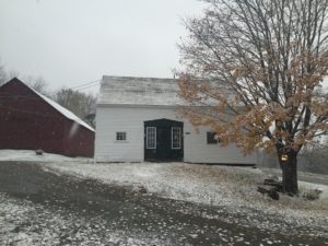 Colonel Williams Inn carriage house in the snow